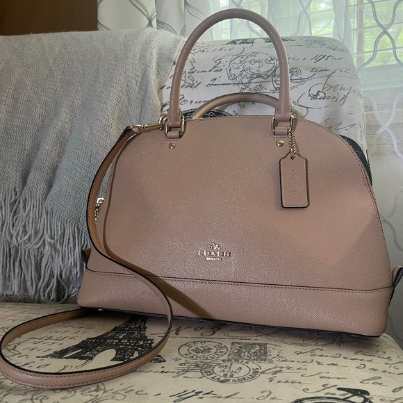 Coach Handbags - Authentic Coach F57524 Crossgrain Leather Sierra Satchel Pink/Nude